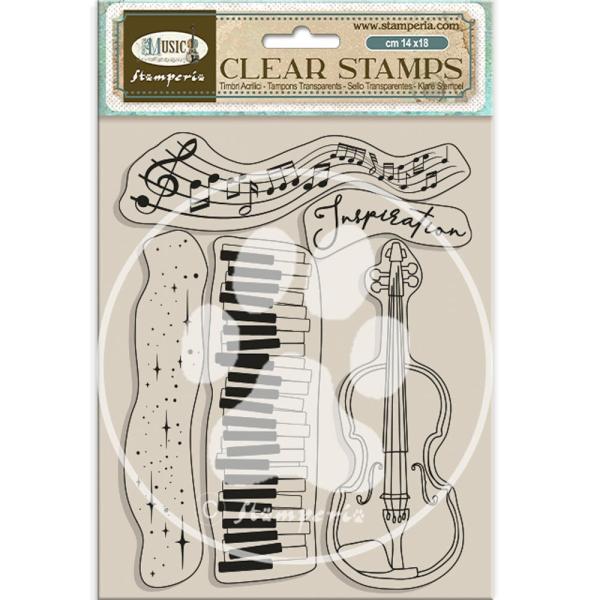 Stamperia - Stempelset "Violin" Clear Stamps