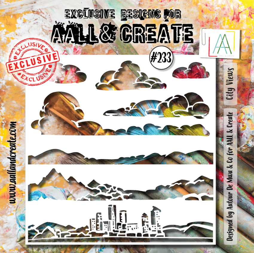 AALL and Create - Schablone 6x6 Inch "City Views "Stencil