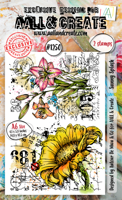 AALL and Create - Stempelset A6 "Sunny Splash" Clear Stamps