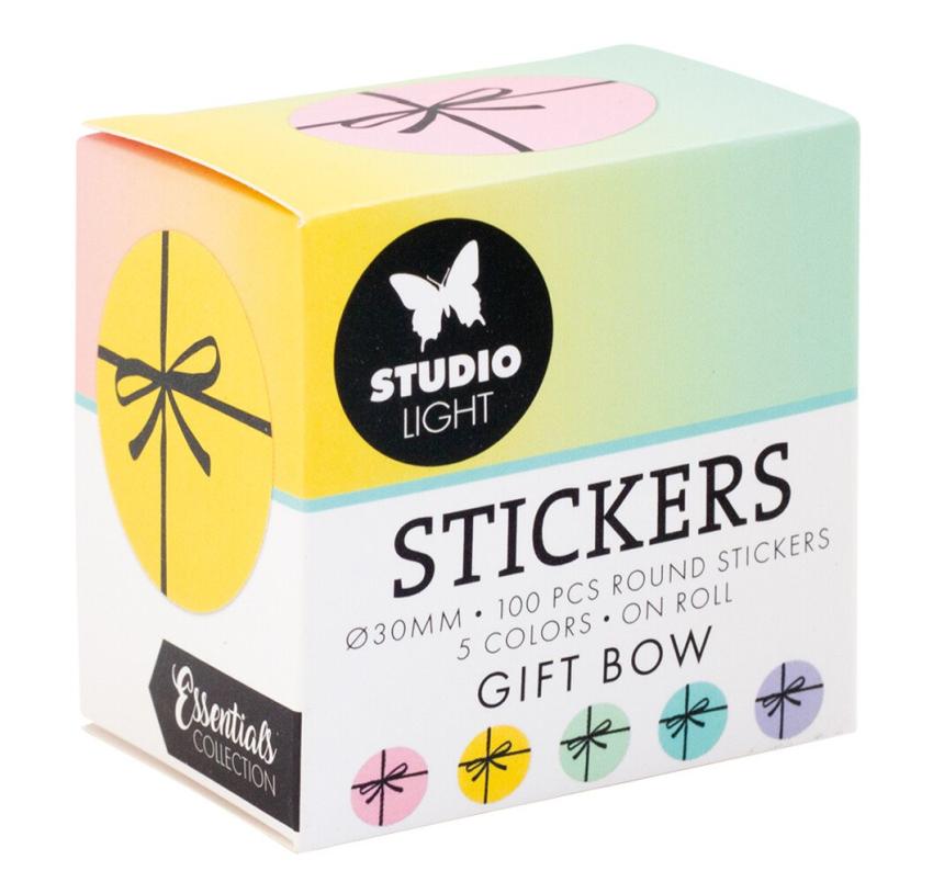 Studio Light - Aufkleber "Gift Bow" Round Stickers on Roll