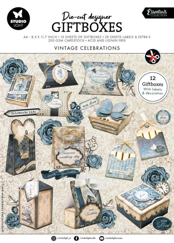 Studio Light - Die-Cut Designer Giftboxes "Vintage Celebrations"