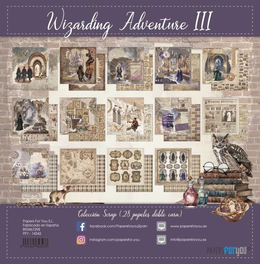 Papers For You - Designpapier "Wizarding Adventure III" Scrap Paper Pack 8x8 Inch - 28 Bogen