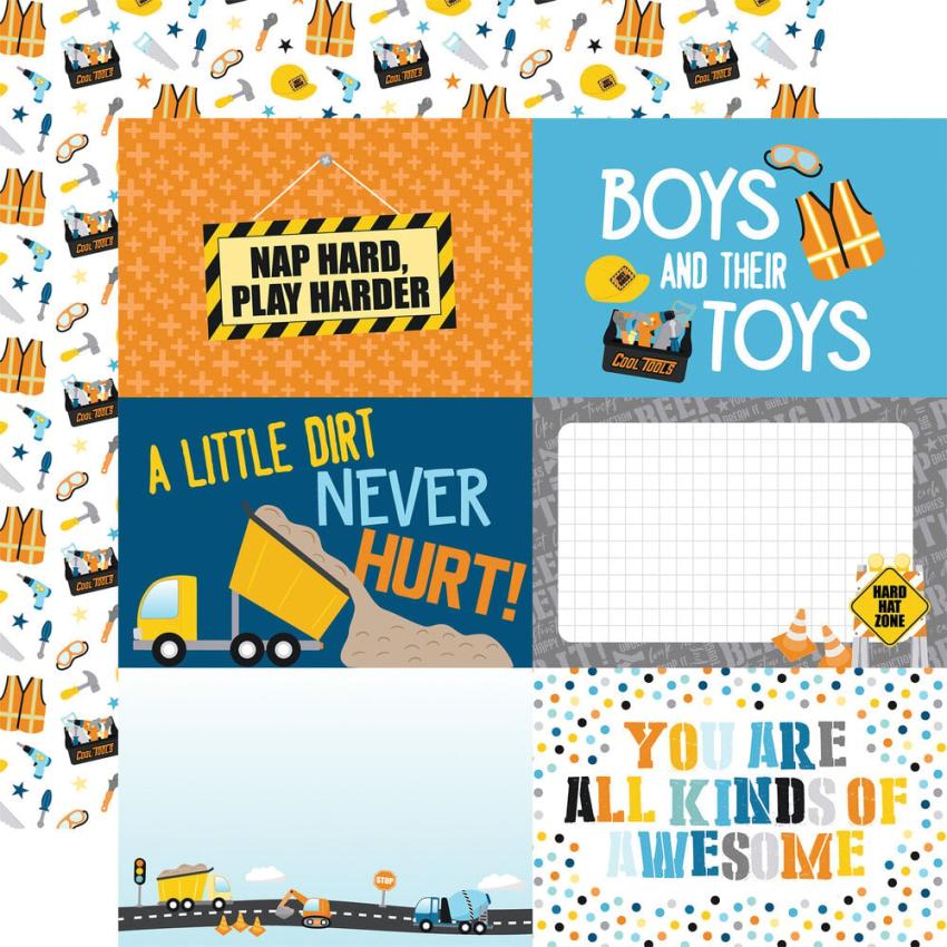 Echo Park - Designpapier "Little Builder" Collection Kit 12x12 Inch - 12 Bogen