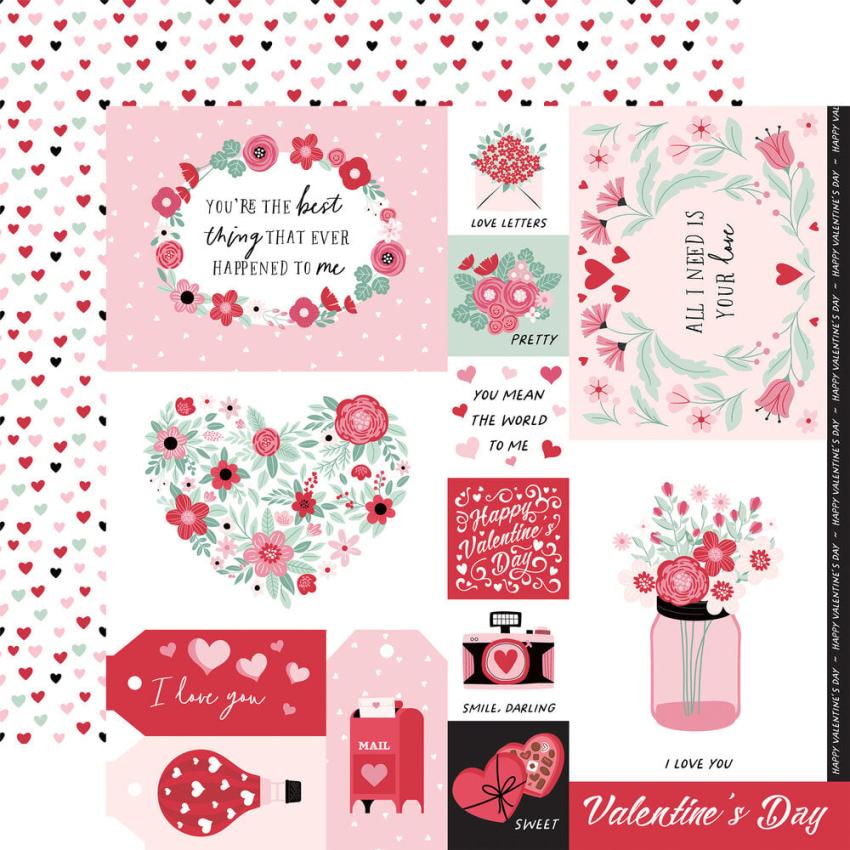 Echo Park - Designpapier "Valentine's Day" Collection Kit 12x12 Inch - 12 Bogen