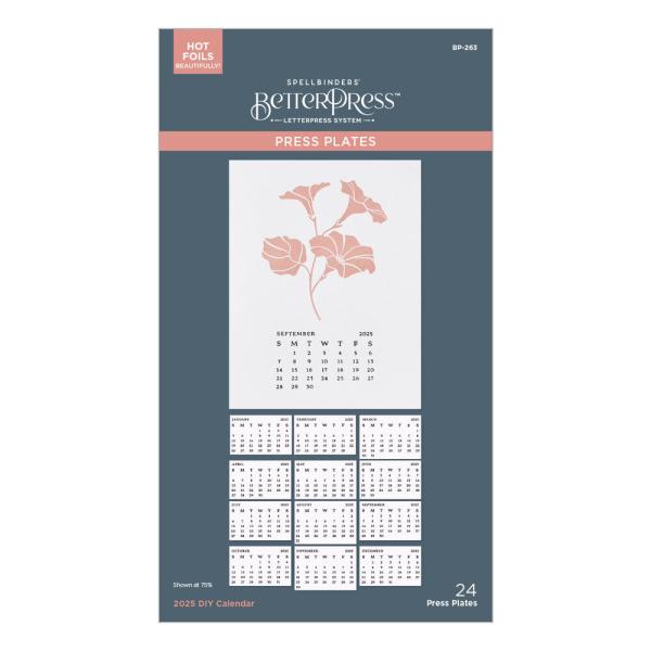 Spellbinders - Buchdrucktechnik "2025 DIY Calendar" BetterPress Plate