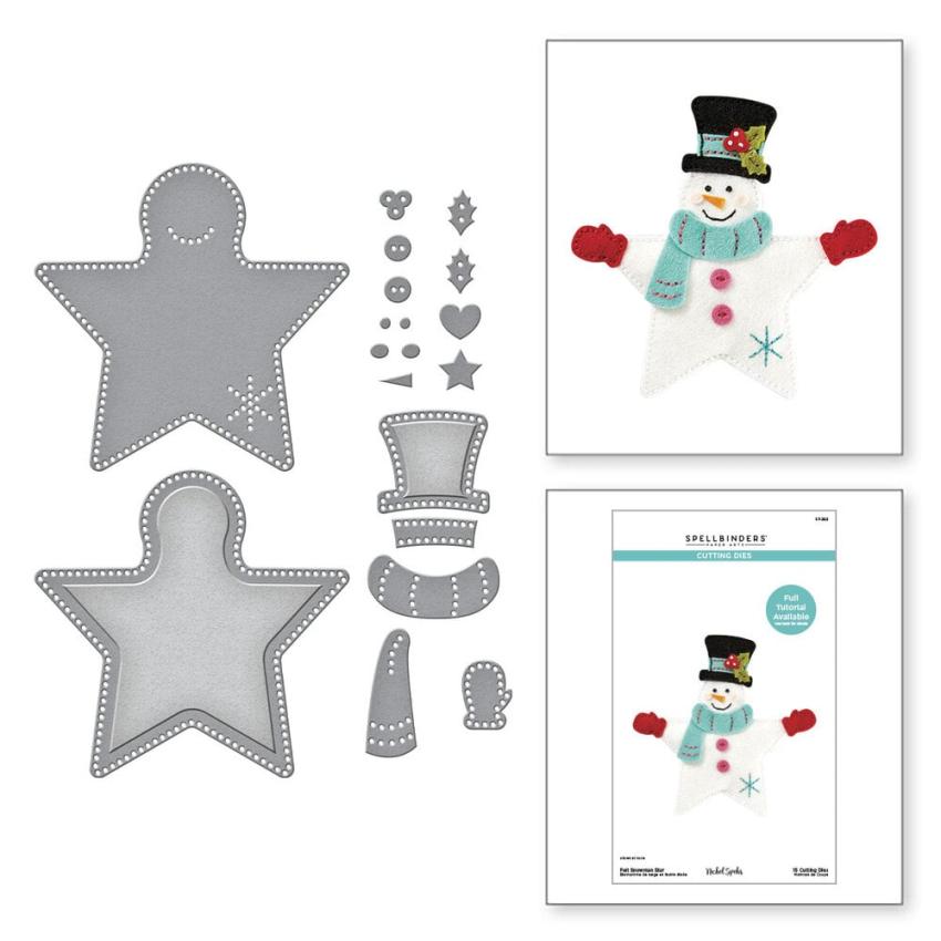 Spellbinders - Stanzschablone "Felt Snowman Star" Dies