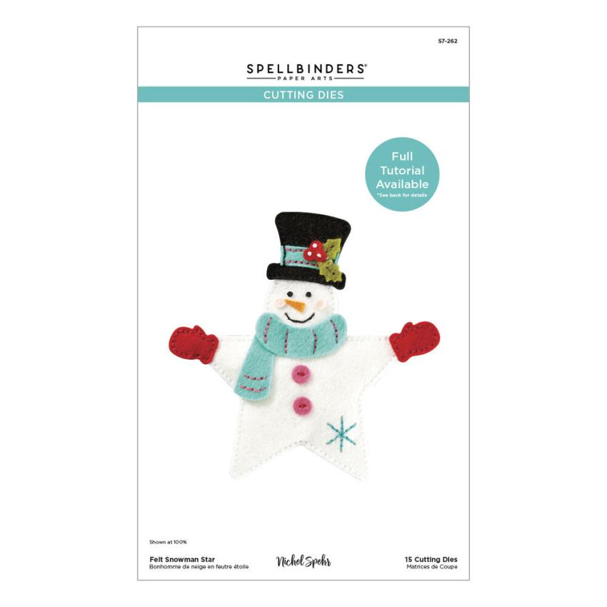 Spellbinders - Stanzschablone "Felt Snowman Star" Dies