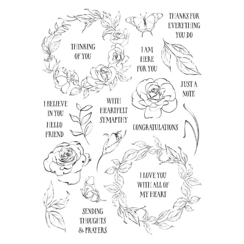 Spellbinders - Stempelset & Stanzschablone "Everyday Wreaths" Clear Stamps & Dies by Simon Hurley