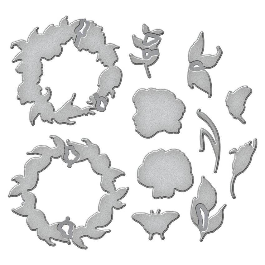 Spellbinders - Stempelset & Stanzschablone "Everyday Wreaths" Clear Stamps & Dies by Simon Hurley