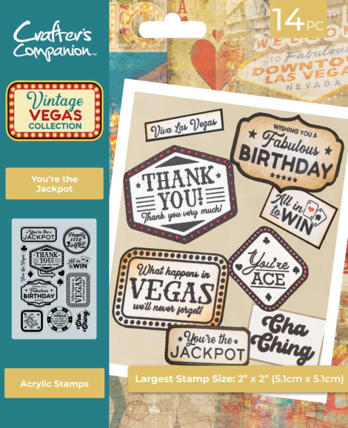 Crafters Companion - Stempelset "You're the Jackpot" Clear Stamps