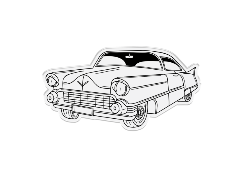 Crafters Companion - Stempelset & Stanzschablone "Cool Cadillac" Stamp & Dies