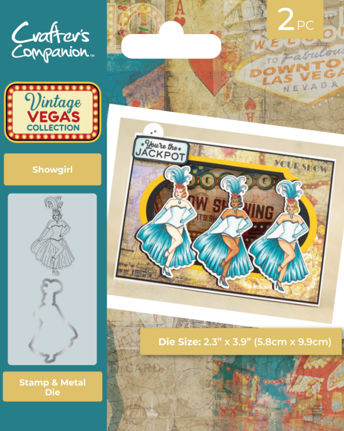 Crafters Companion - Stempelset & Stanzschablone "Showgirl" Stamp & Dies