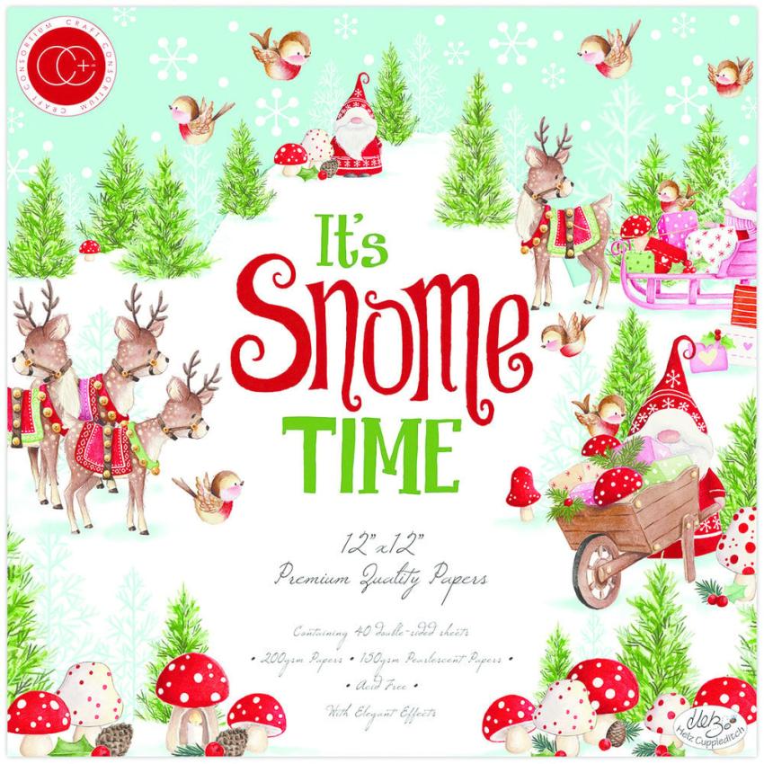 Craft Consortium - Designpapier "It´s Snome Time" Paper Pad 12x12 Inch - 40 Bogen