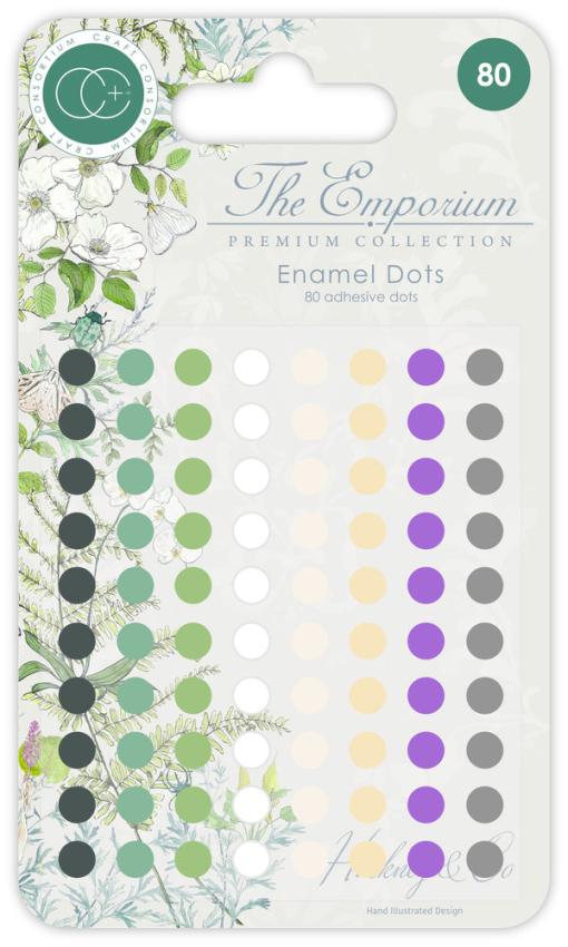 Craft Consortium - Enamel Dots " The Emporium " 80 Klebesteine 