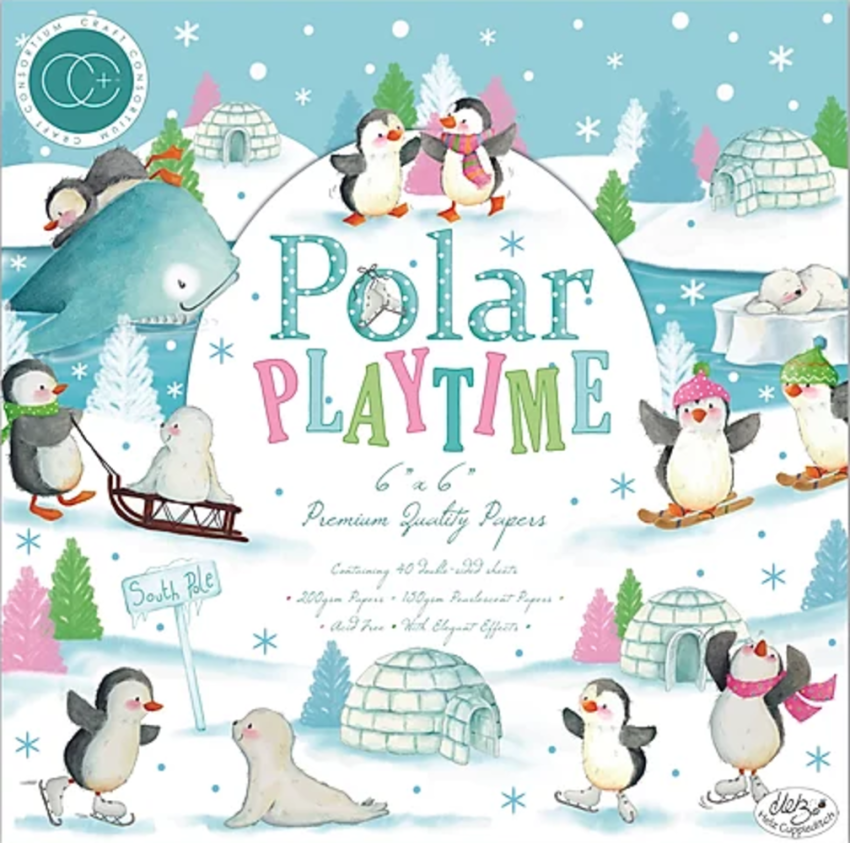 Craft Consortium - Designpapier "Polar Partytime" Paper Pad 6x6 Inch - 40 Bogen