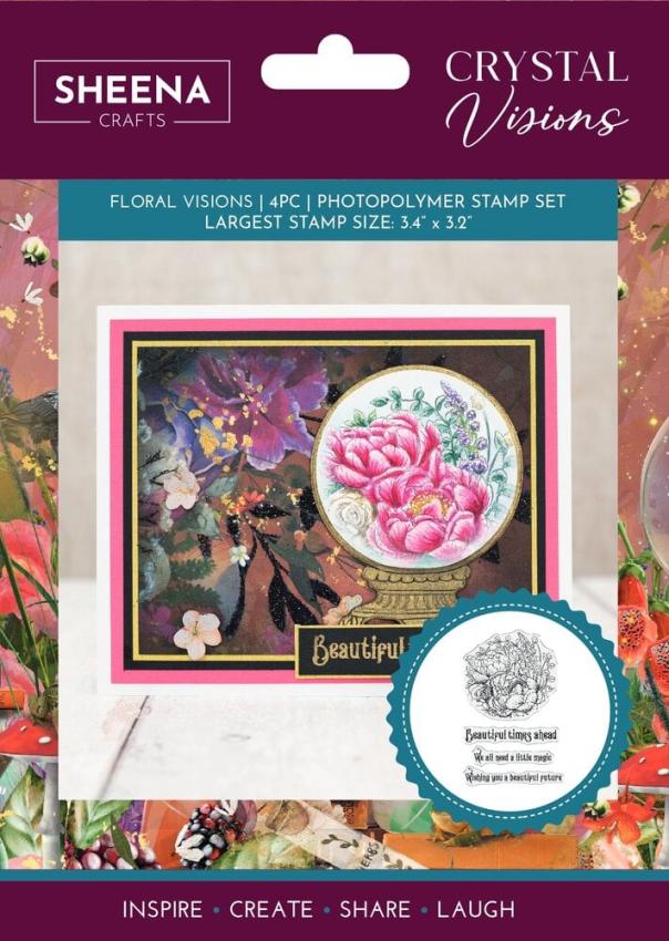 Crafters Companion - Stempelset "Floral Visions" Clear Stamps Design by Sheena Douglass