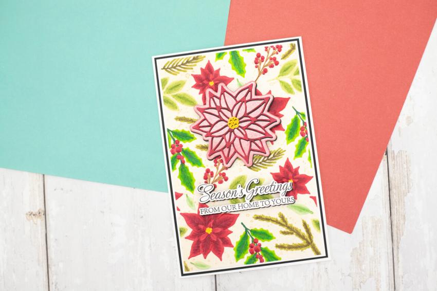 Crafters Companion -Prägefolder, Stempelset & Stanzschablone "Festive Foliage" Embossingfolder, Stamp & Dies