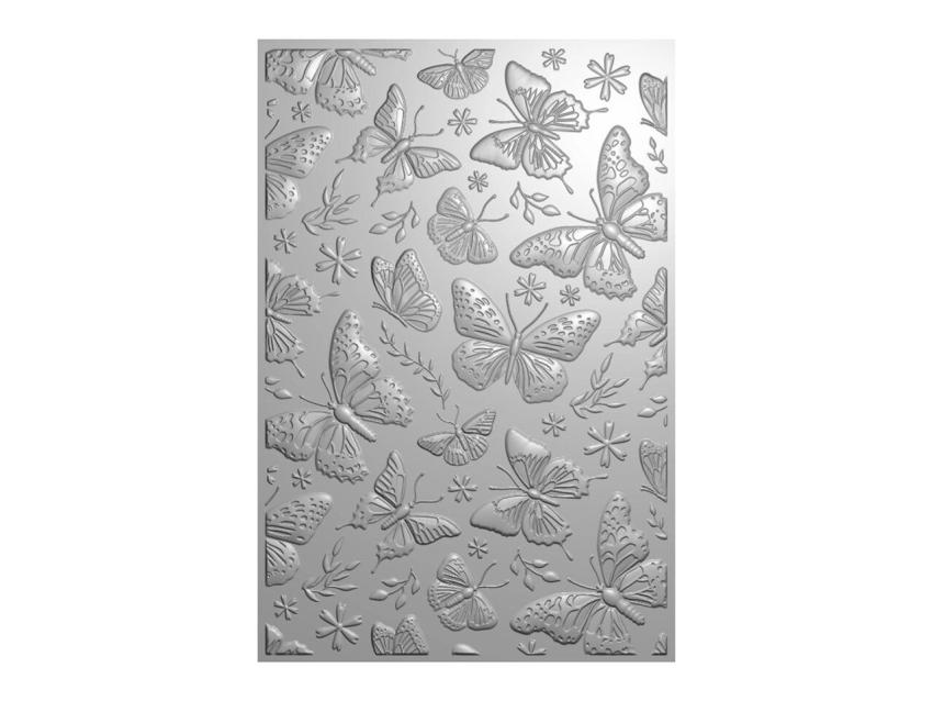 Crafters Companion -Prägefolder, Stempelset & Stanzschablone "Splendid Butterflies" Embossingfolder, Stamp & Dies