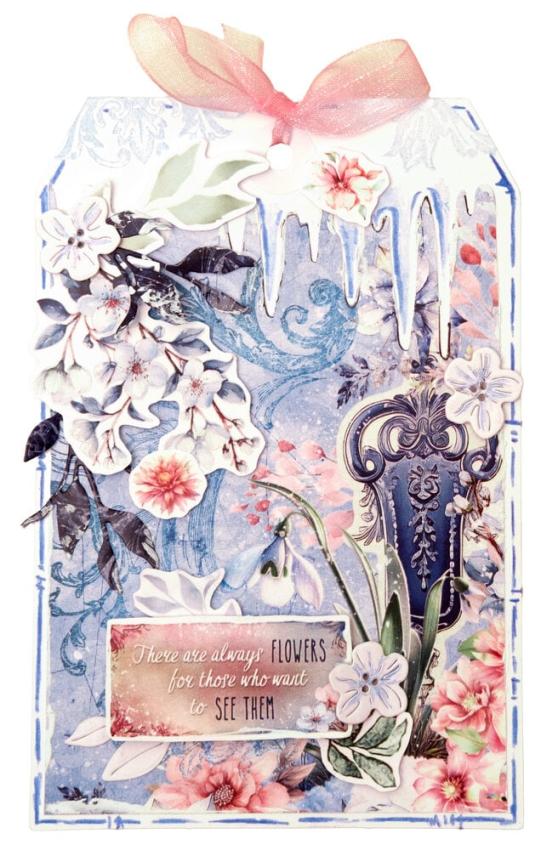 Studio Light - Stanzteile "Frozen Flowers" Die Cut Block - 20 Bogen