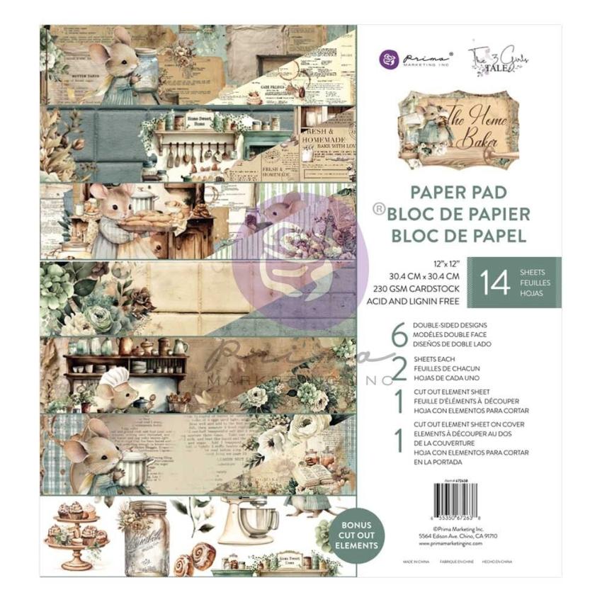 Prima Marketing - Designpapier "The Home Baker" Paper Pack 12x12 Inch - 14 Bogen