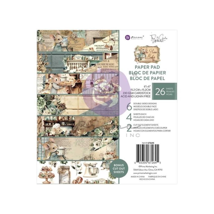 Prima Marketing - Designpapier "The Home Baker" Paper Pack 6x6 Inch - 26 Bogen