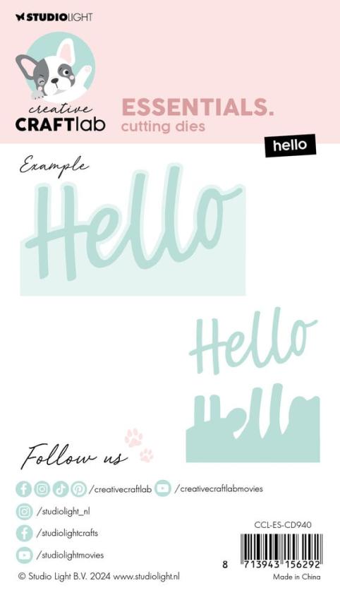 Creative Craft Lab - Studio Light - Stanzschablone "Hello" Dies