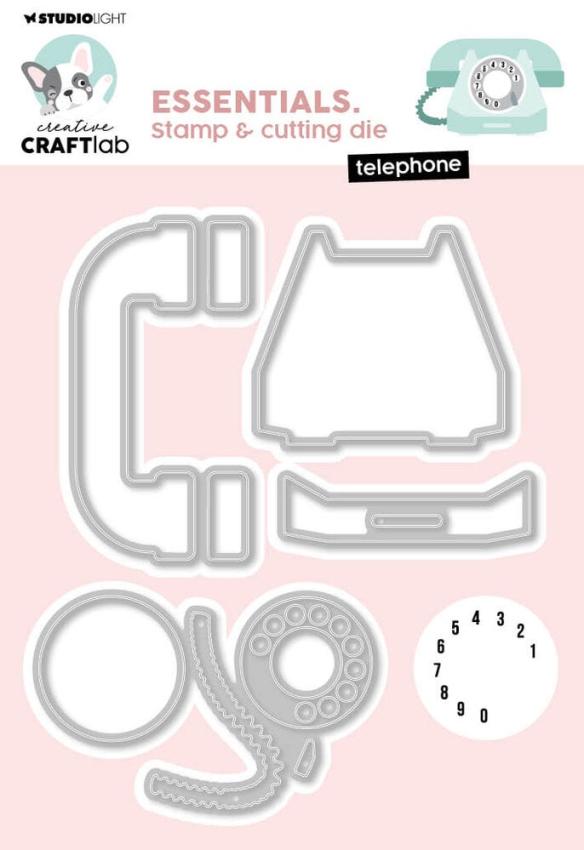 Creative Craft Lab - Studio Light - Stempelset & Stanzschablone "Telephone" Clear Stamps & Dies