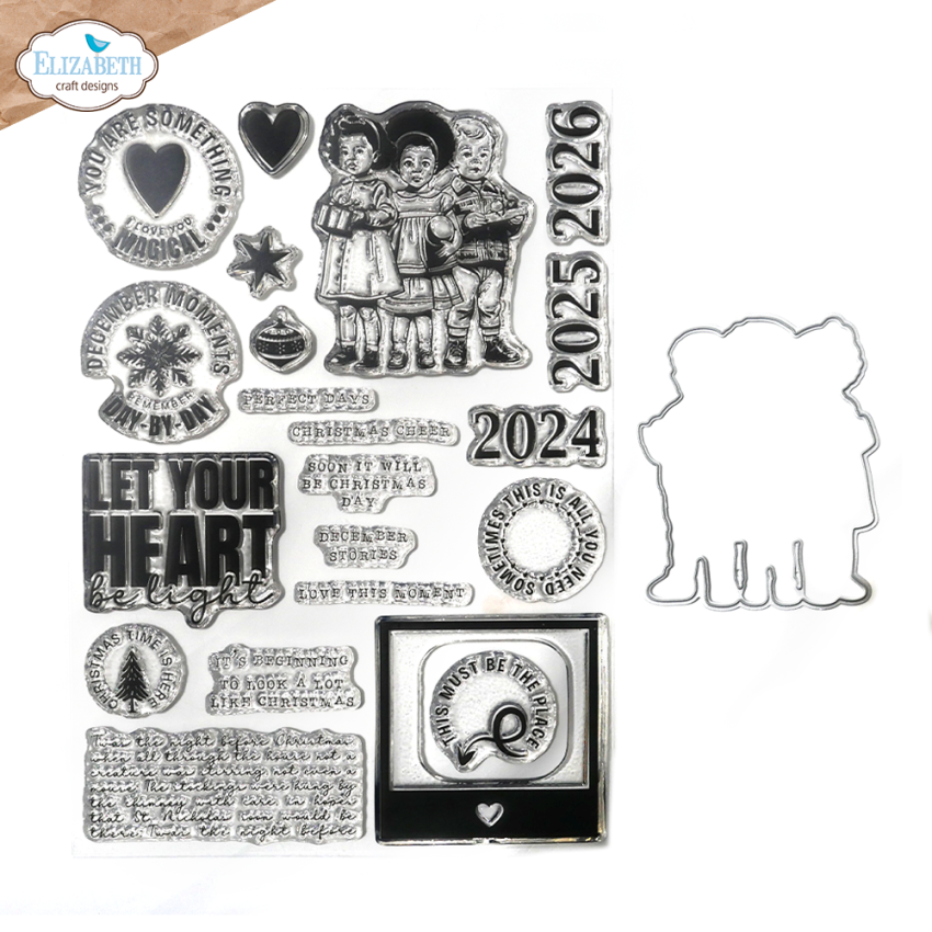 Elizabeth Craft Designs - Stempel & Stanzeschablone "Magical Moments" Stamp & Dies