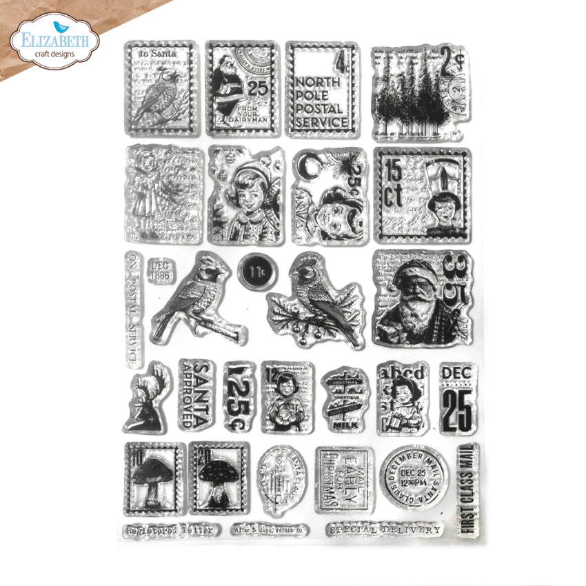 Elizabeth Craft Designs - Stempelset "December Postage Stamps" Clear Stamps