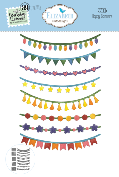 Elizabeth Craft Designs - Stanzschalone "Happy Banners" Dies