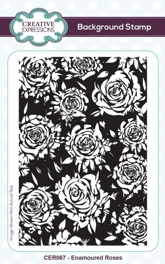 Creative Expressions - Gummistempel 10,2x15,2cm "Enamoured Roses" Rubber Stamp