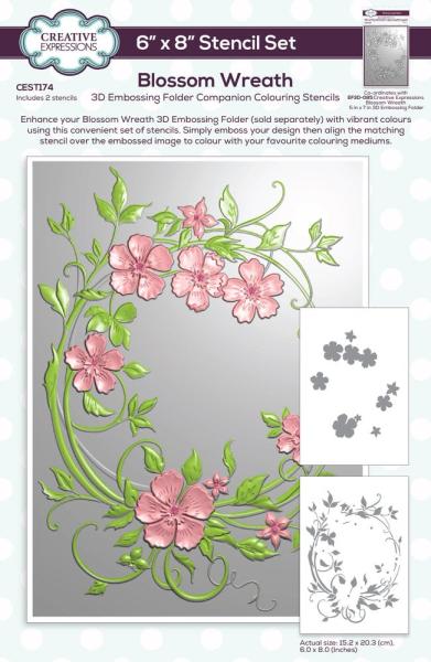 Creative Expressions - Schablone "Blossom Wreath" Stencil 6x8 Inch