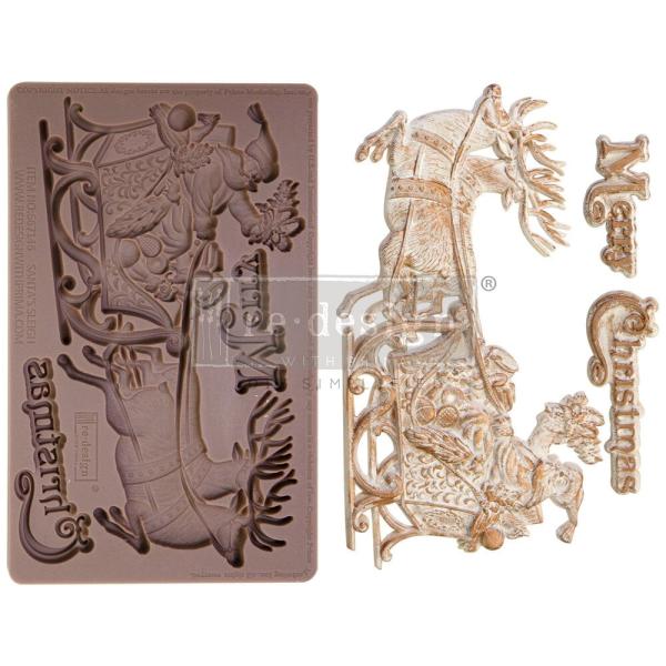 Re-Design with Prima - Gießform "Santa's Sleigh" Mould 5x8 Inch