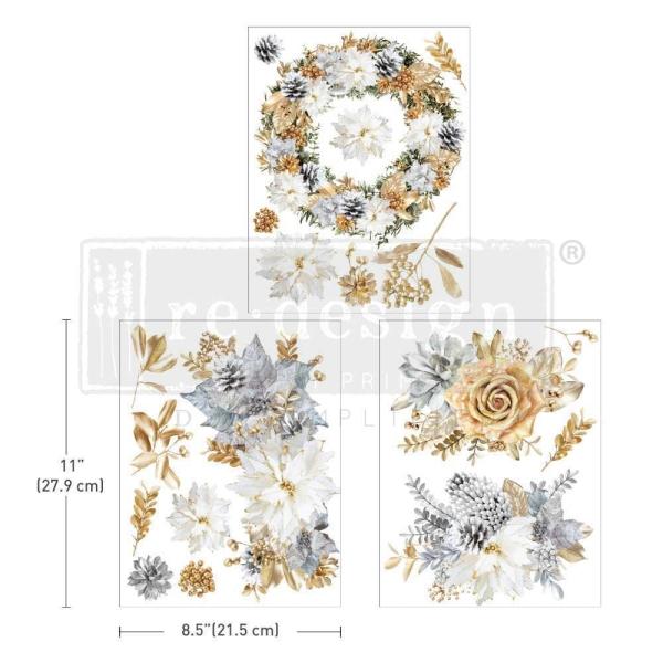 Re-Design with Prima - Transfer Aufkleber 8,5x11 Inch "A Gilded Moment" Decor Transfer 3 Bogen 