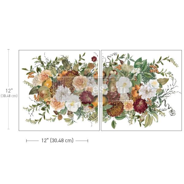 Re-Design with Prima - Transfer Aufkleber 12x12 Inch "Autumnal Bliss" Decor Transfer 2 Bogen 