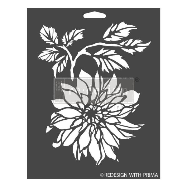 Re-Design with Prima - Schablone "Dahlia Garden" Stencil 