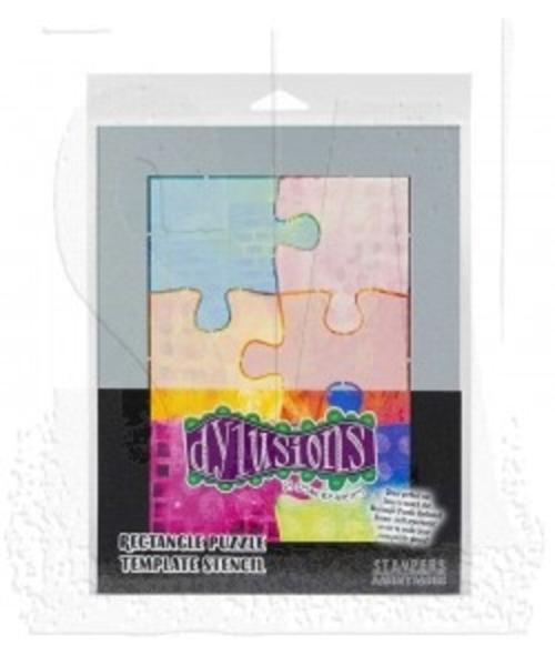 Stampers Anonymous - Schablone "Rectangle Puzzle" Dylusions Stencil Design by Dyan Reaveley