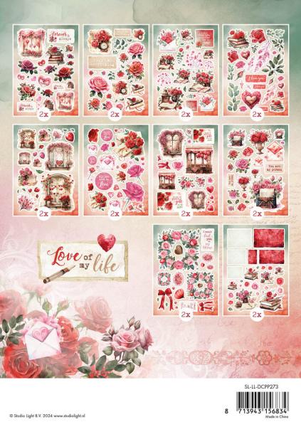 Studio Light - Stanzteile "Love of My Life" Die Cut Block - 20 Bogen