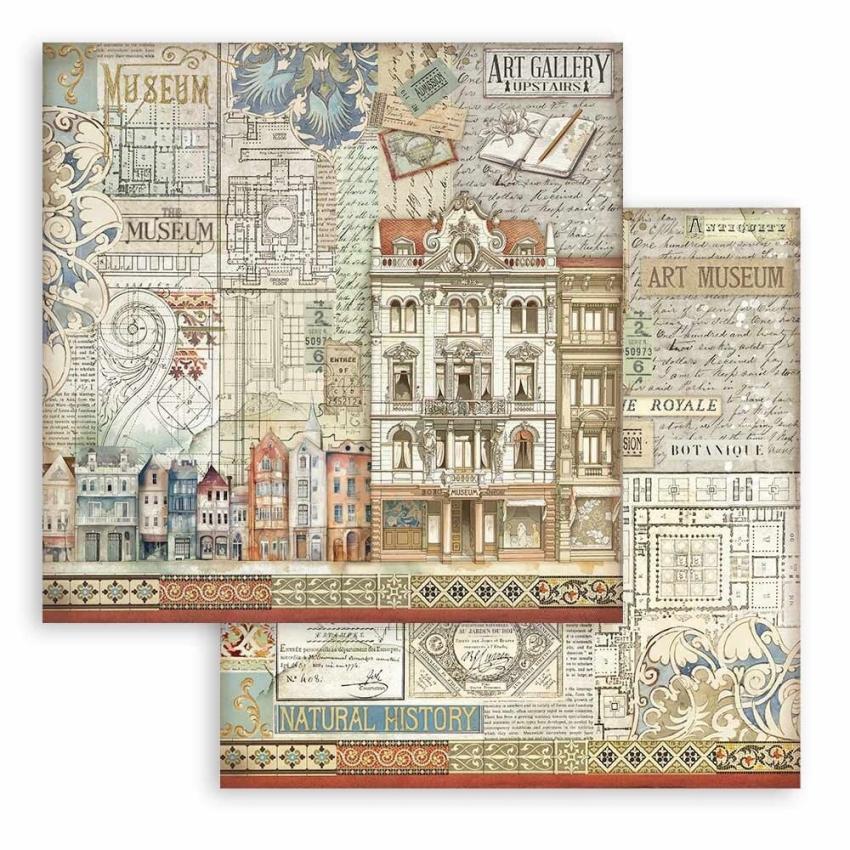 Stamperia - Designpapier "Art of Travelling" Paper Pack 12x12 Inch - 10 Bogen