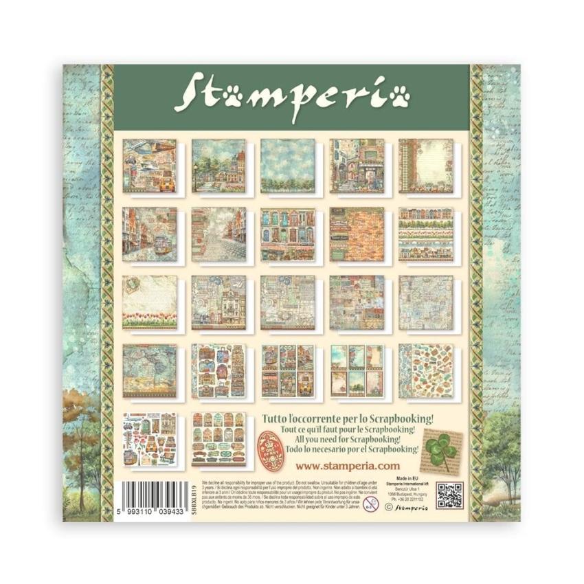 Stamperia - Designpapier "Art of Travelling" Maxi Paper Pack 12x12 Inch - 10 Bogen