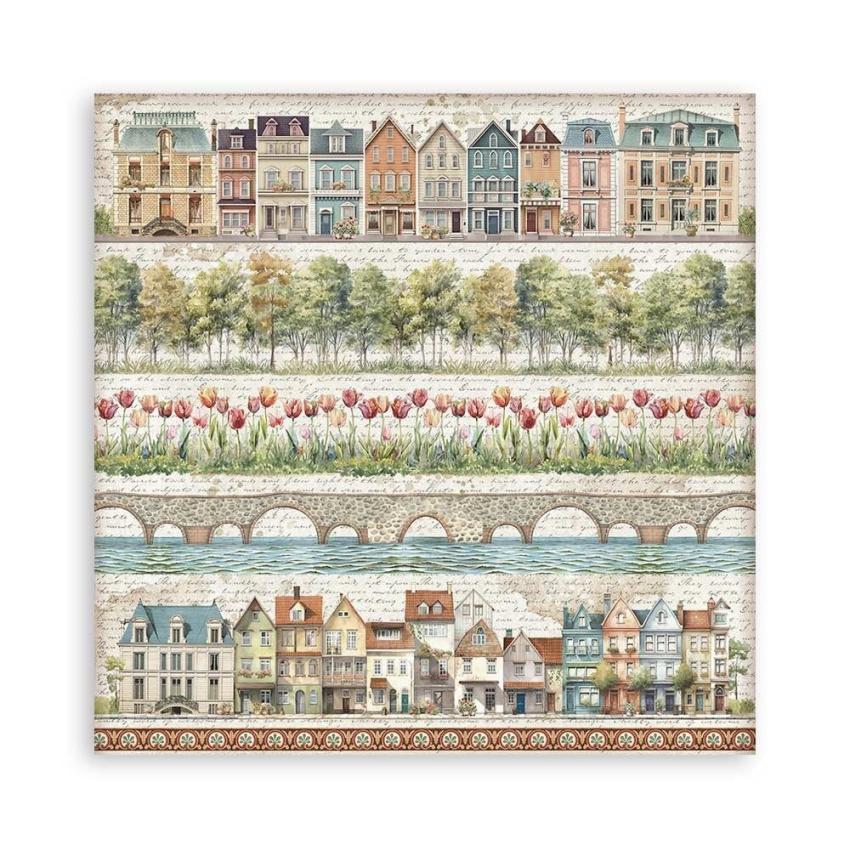 Stamperia - Designpapier "Art of Travelling" Maxi Paper Pack 12x12 Inch - 10 Bogen