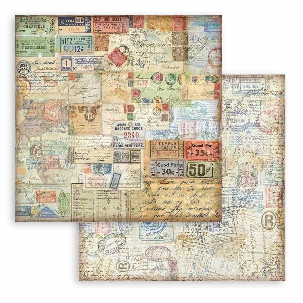 Stamperia - Designpapier "Tickets" Paper Sheets 12x12 Inch - 10 Bogen