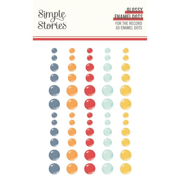 Simple Stories - Enamel Dots "For The Record" 60 Stück 