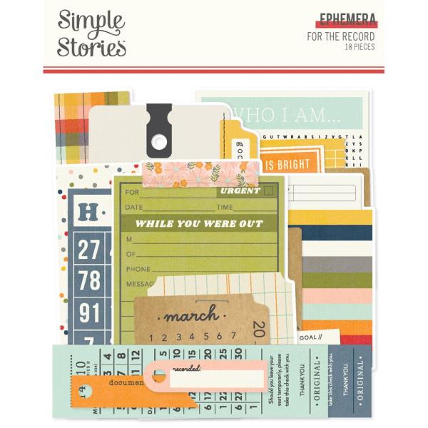 Simple Stories - Stanzteile "For The Record" Die Cuts