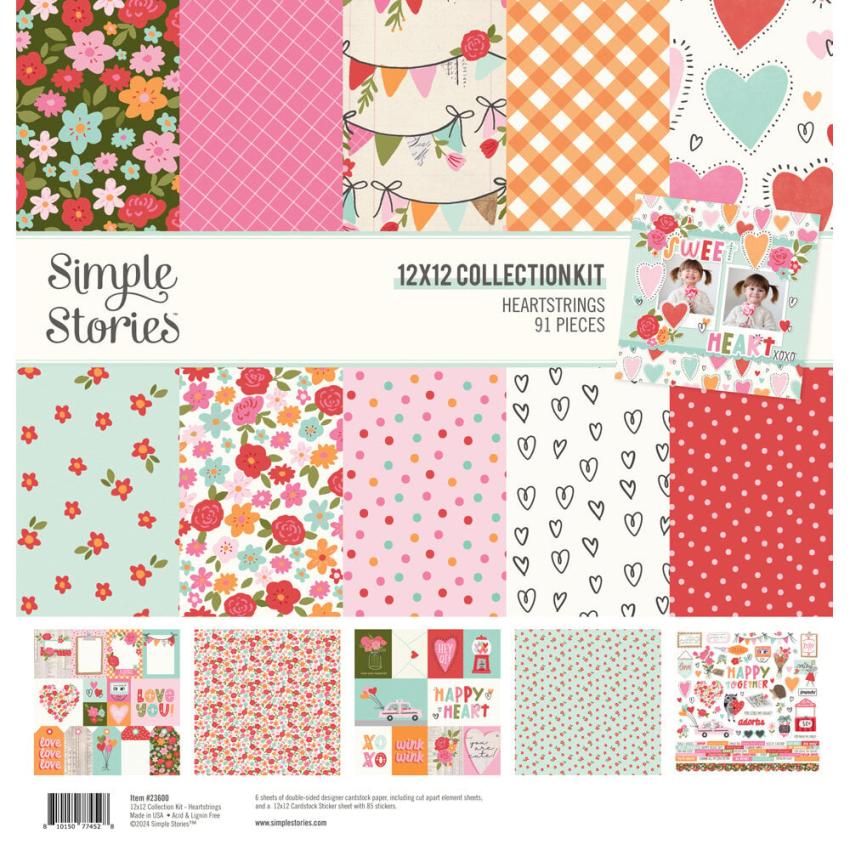 Simple Stories - Collections Kit "Heartstrings" 12 Bogen Designpapier