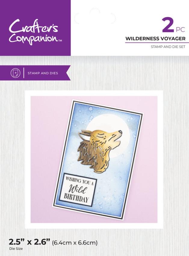 Crafters Companion - Stempelset & Stanzschablone "Wilderness Voyager" Stamp & Dies