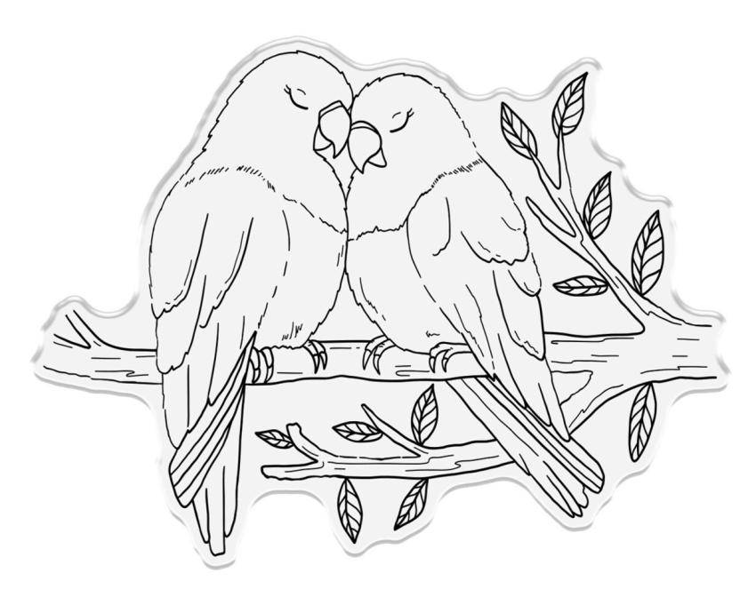 Crafters Companion - Stempelset & Stanzschablone "The Lovebirds" Stamp & Dies