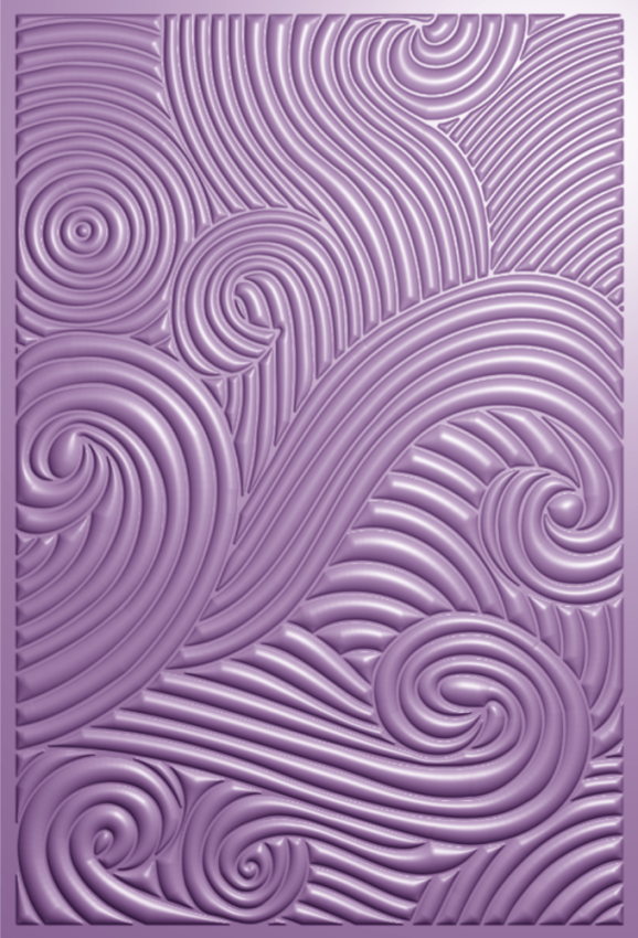 Crafters Companion - Prägefolder "Swirling Waves" 3D Embossingfolder