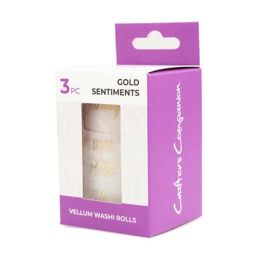 Crafters Companion - Vellum Washi Rolls "Gold Sentiments"