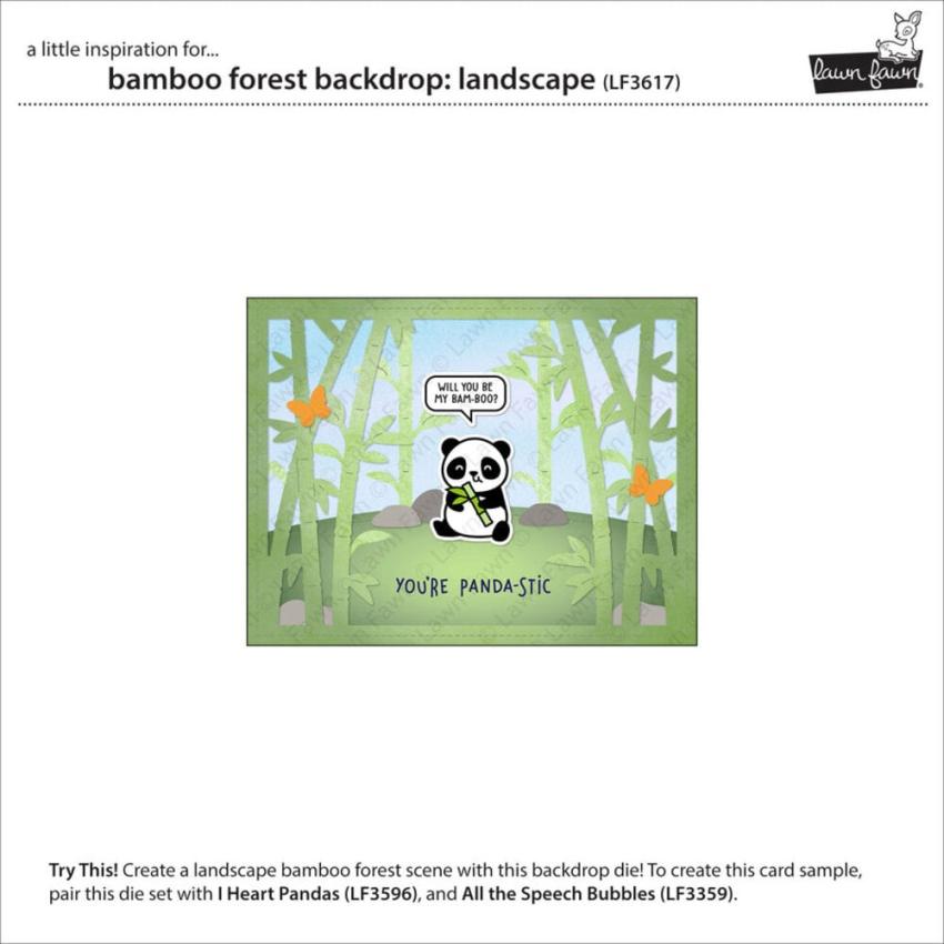 Lawn Fawn - Stanzschablone "Bamboo Forest Backdrop: Landscape" Dies